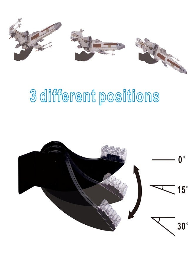 حامل جداري لمجموعات ليجو 75393 X-wing Starfighter، و75402، و75333، و75388 Jedi Starfighter، و75347، و75348 TIE fighter، و76281 X-Man Kit، ومجموعات بناء الطائرات، إلخ. دعامة بزاوية قابلة للتعديل، للتثبيت على الحائط فقط. - Image 3